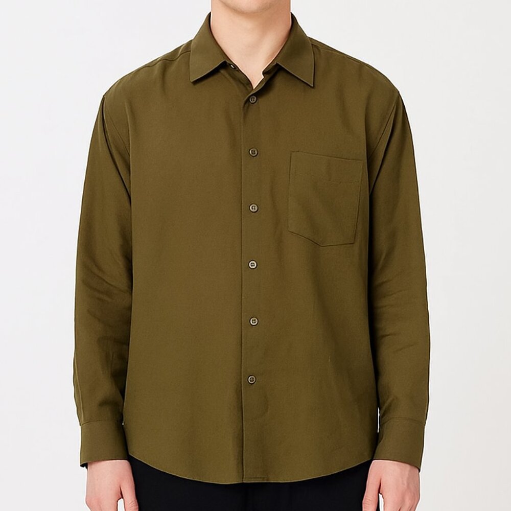 VINTAGE Olive Green men’s button down